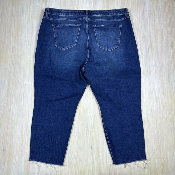 Torrid Feel The Fit Button Fly High Rise Distressed Frayed Denim Jeans Plus 22S - Picture 6 of 16